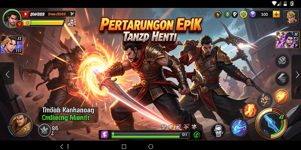 Gameplay BW888 yang intens dan mendebarkan saat pertarungan.