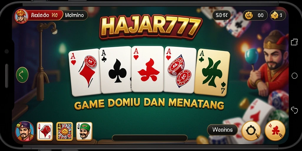 Screenshot gameplay HAJAR777 yang menunjukkan suasana pertandingan Domino.