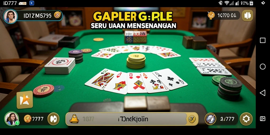 Tampilan gameplay seru dalam permainan Gaple ID777.